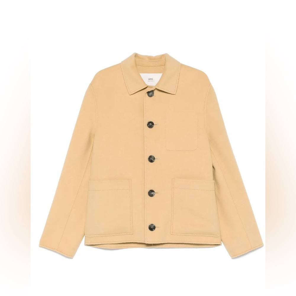 Ami Paris Brushed Wool Shirt Jacket